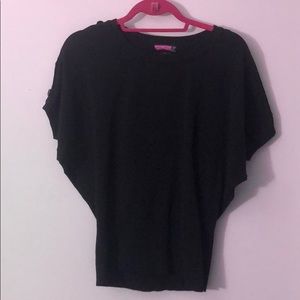 Black short sleeve sweater